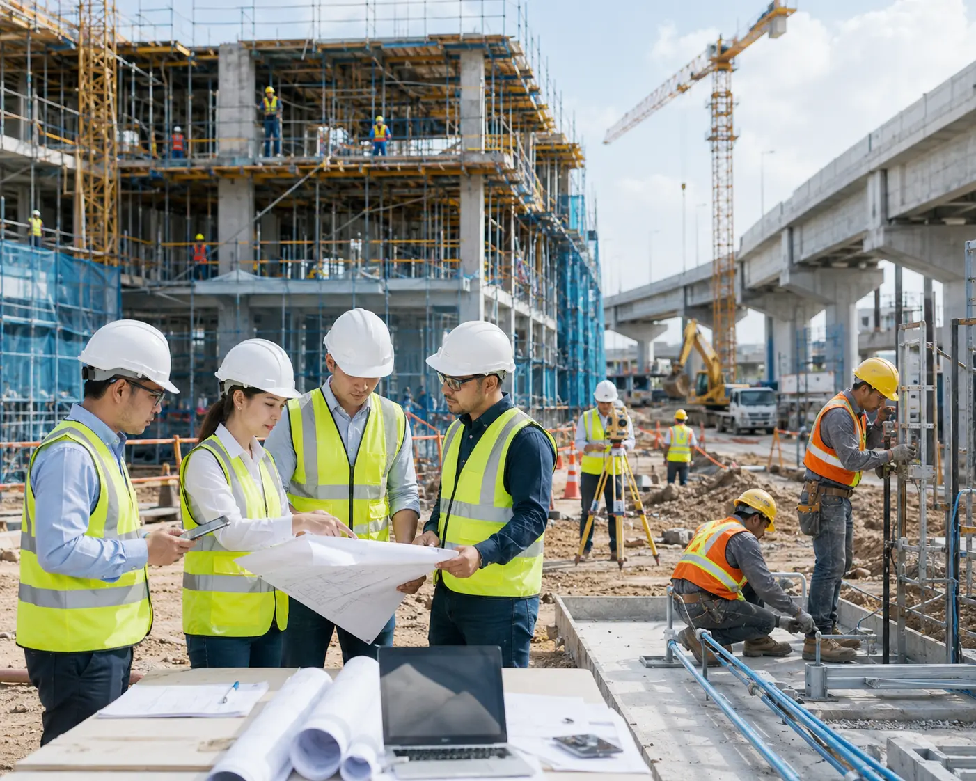 Construction contractors civil engineering firms infrastructure companies subcontractors and multi site project organizations