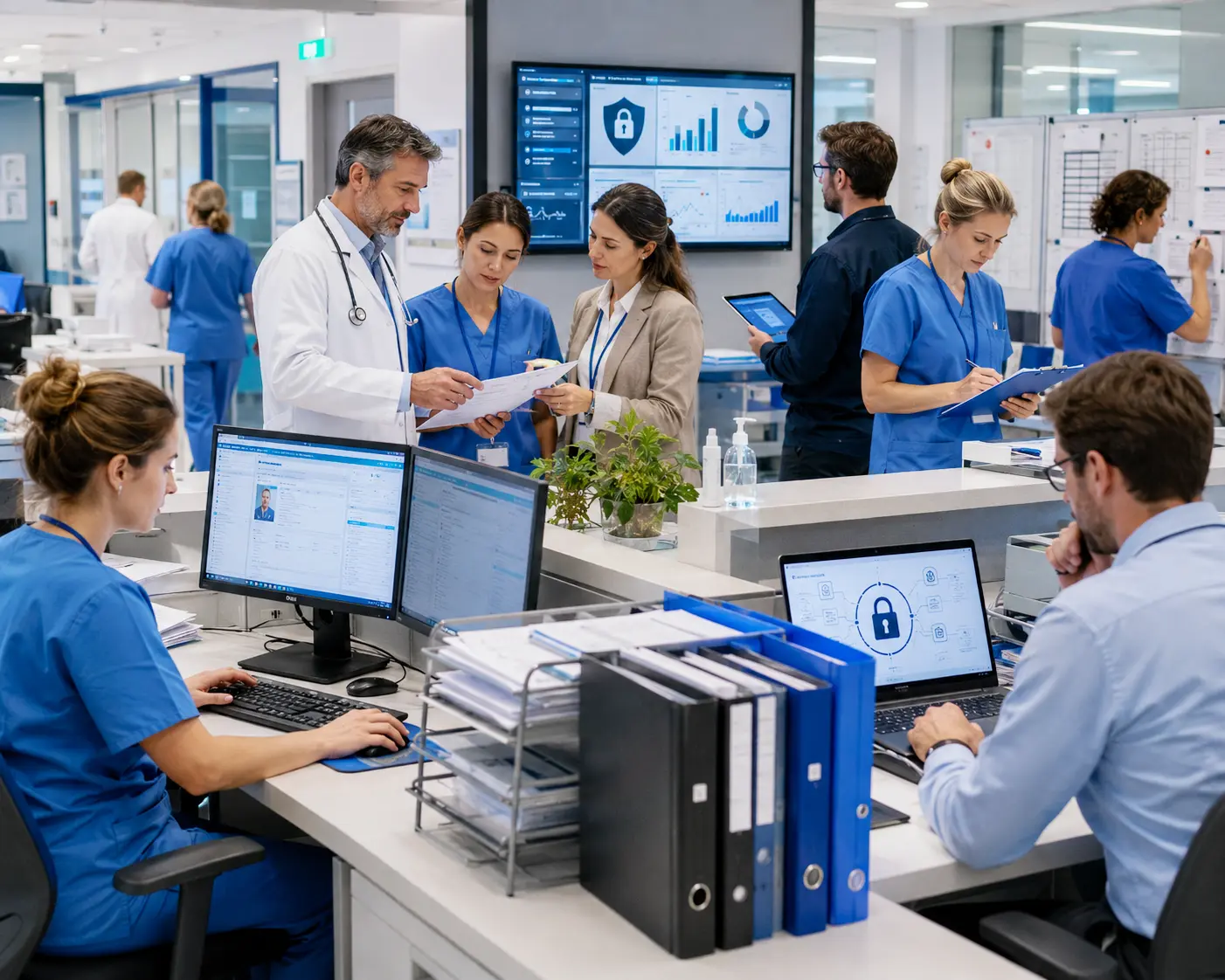 European healthcare professionals managing patient care quality privacy information security complaints compliance records and audit evidence