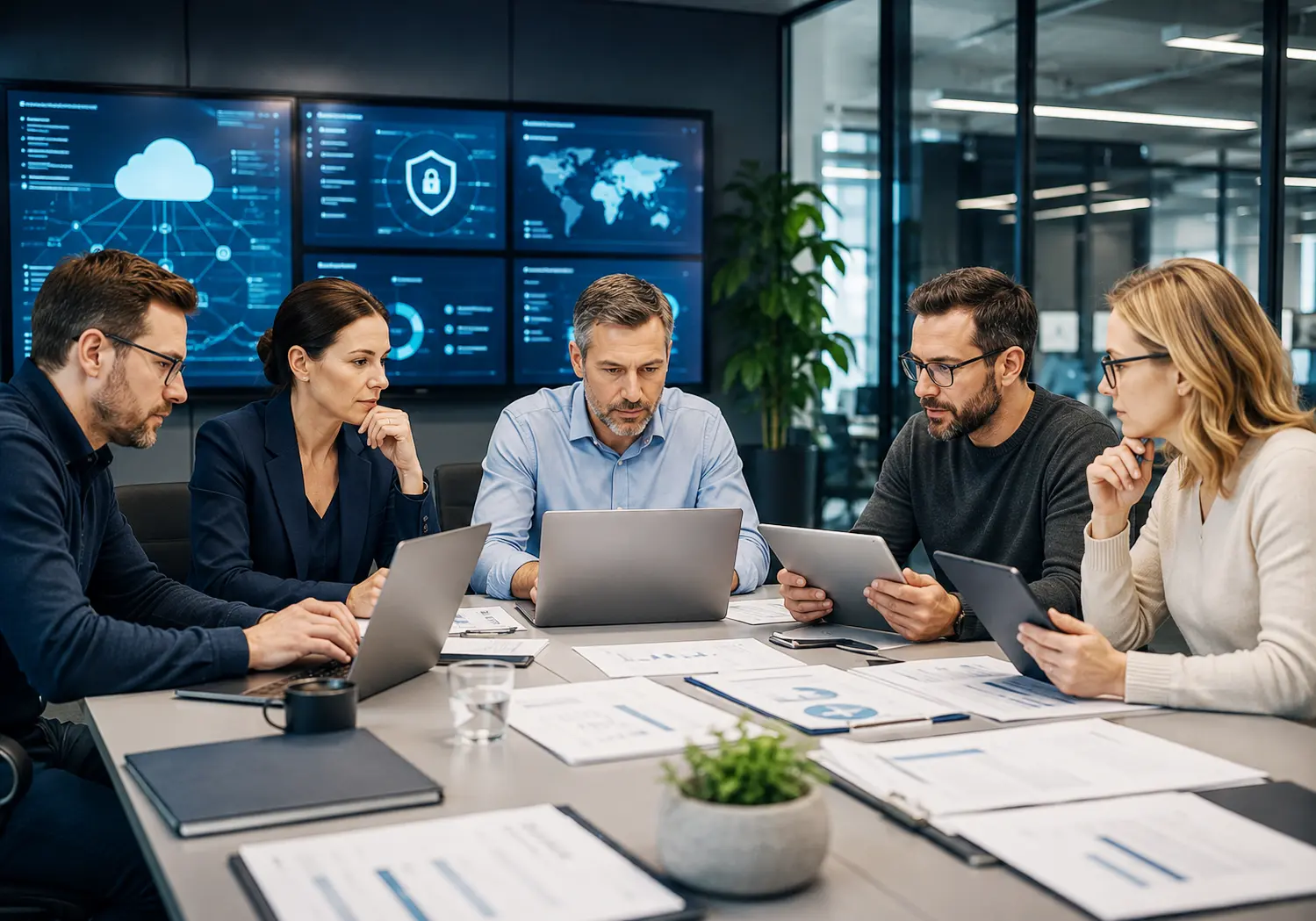 European software and SaaS team reviewing ISO toolkit documentation for information security privacy cloud security risk and audit readiness