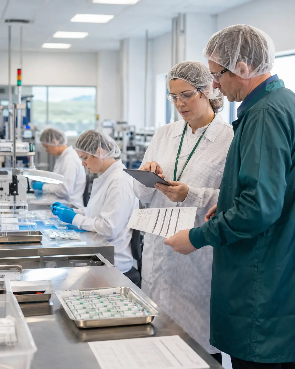 Medical devices team reviewing regulated quality management documentation